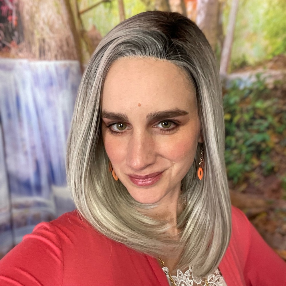 🦋WFEW, Gemini, Salt & Pepper Wig by Heather Dye, lace front wig - Picture 3 of 13